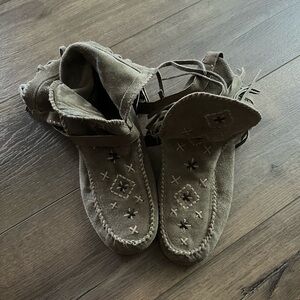 Moccasin boots, worn only a few times.